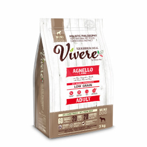 VIVERE Mini Adult Lamb  3 kg Cena norādīta par 1 gb. un ir spēkā pasūtot 2 gb.